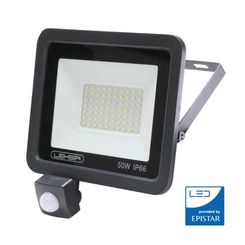 Foco Led Exterior Con Sensor Movimiento Luz 50w Ip66